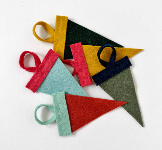 traveldashery - Custom mini pennant : classic colors: Default : mixed (one of each color)