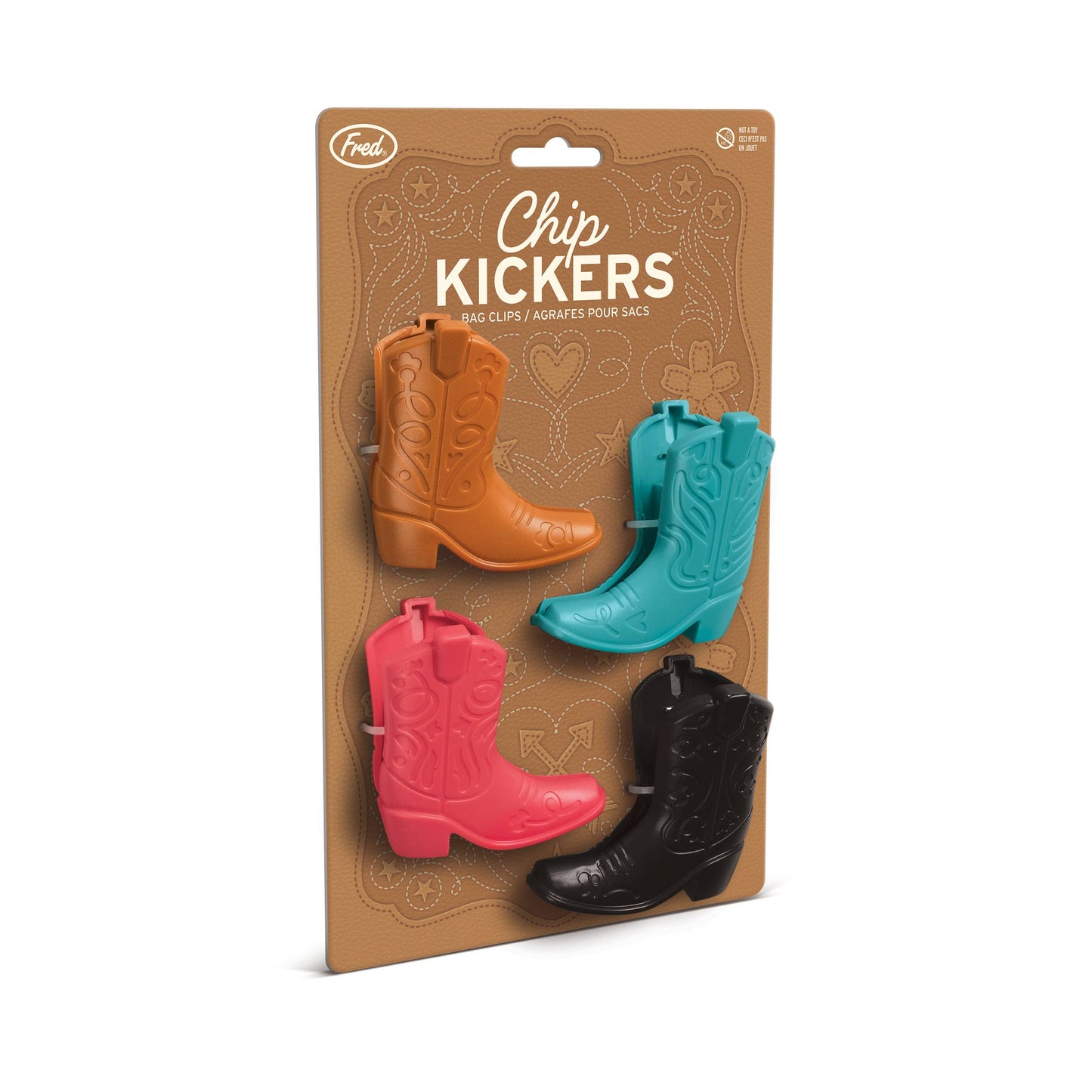 Fred & Friends - Chip Kickers - Cowboy Boot Bag Clips - Set of 4