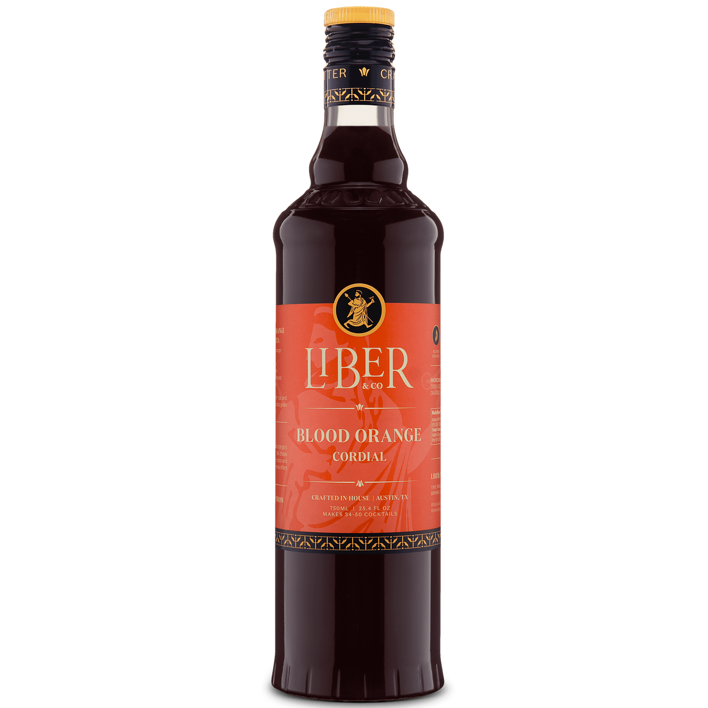 Liber & Co. - Blood Orange Cordial: 375 mL