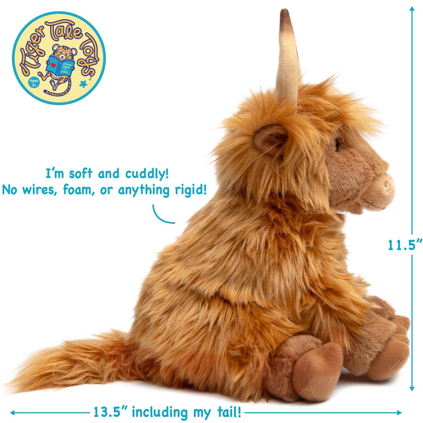 VIAHART Toy Co. - Henley The Highland Cow | 11 Inch Stuffed Animal Plush | By