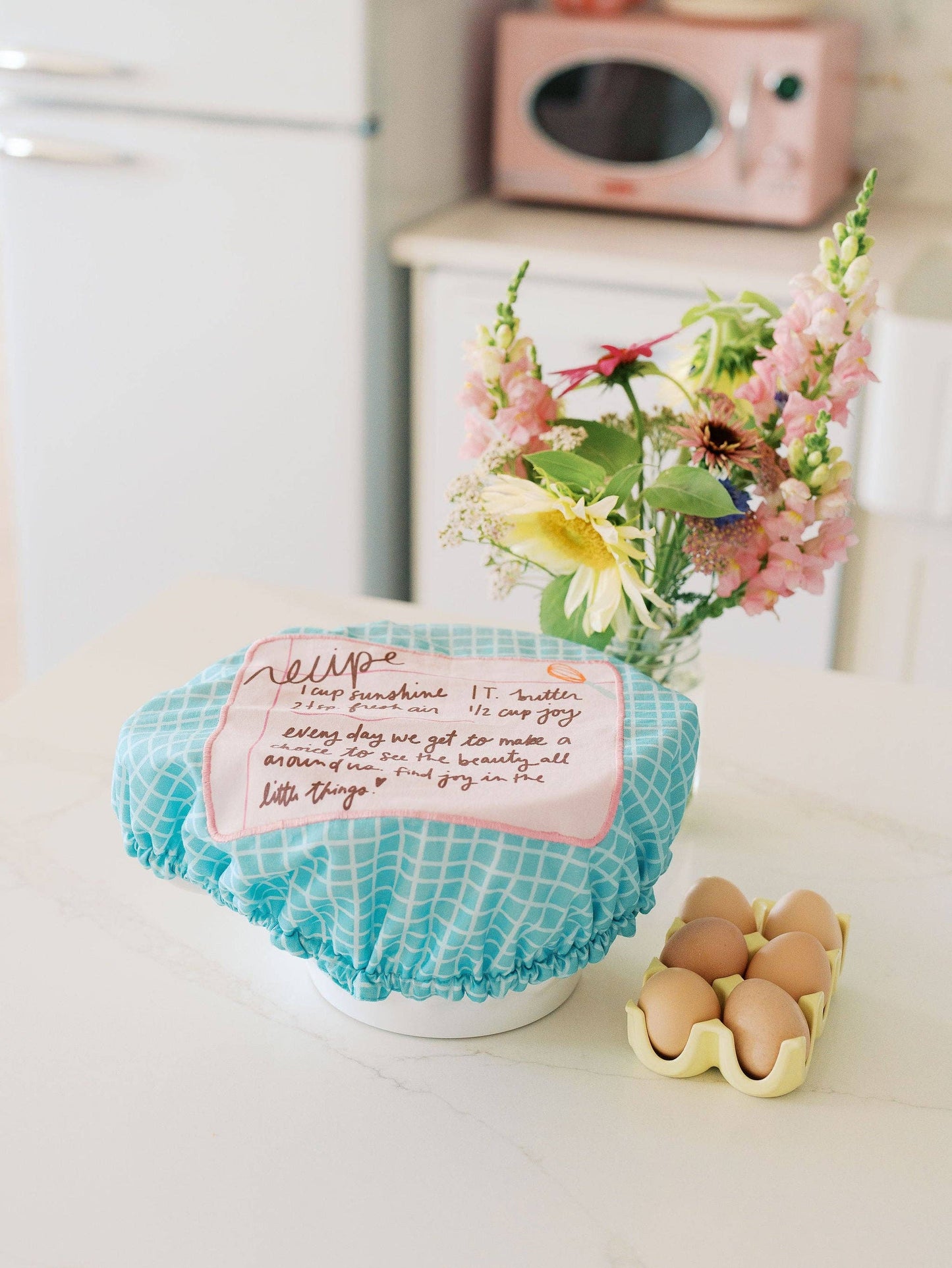 Doe A Deer - Recipe for a Happy Heart 10.5" Bowl Cover | Baking Gift