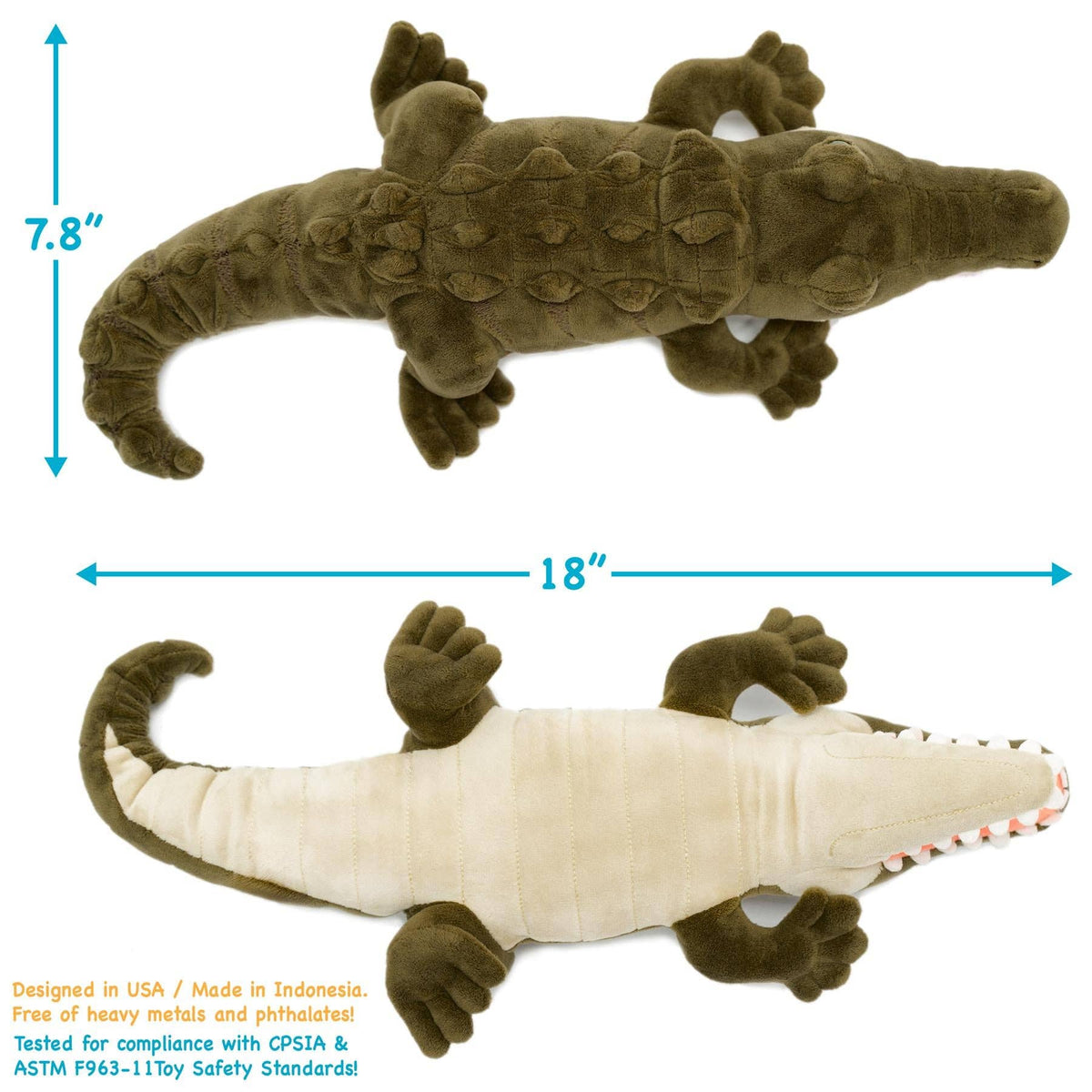 VIAHART Toy Co. - Carioca The Crocodile - 18 Inch Stuffed Animal Plush