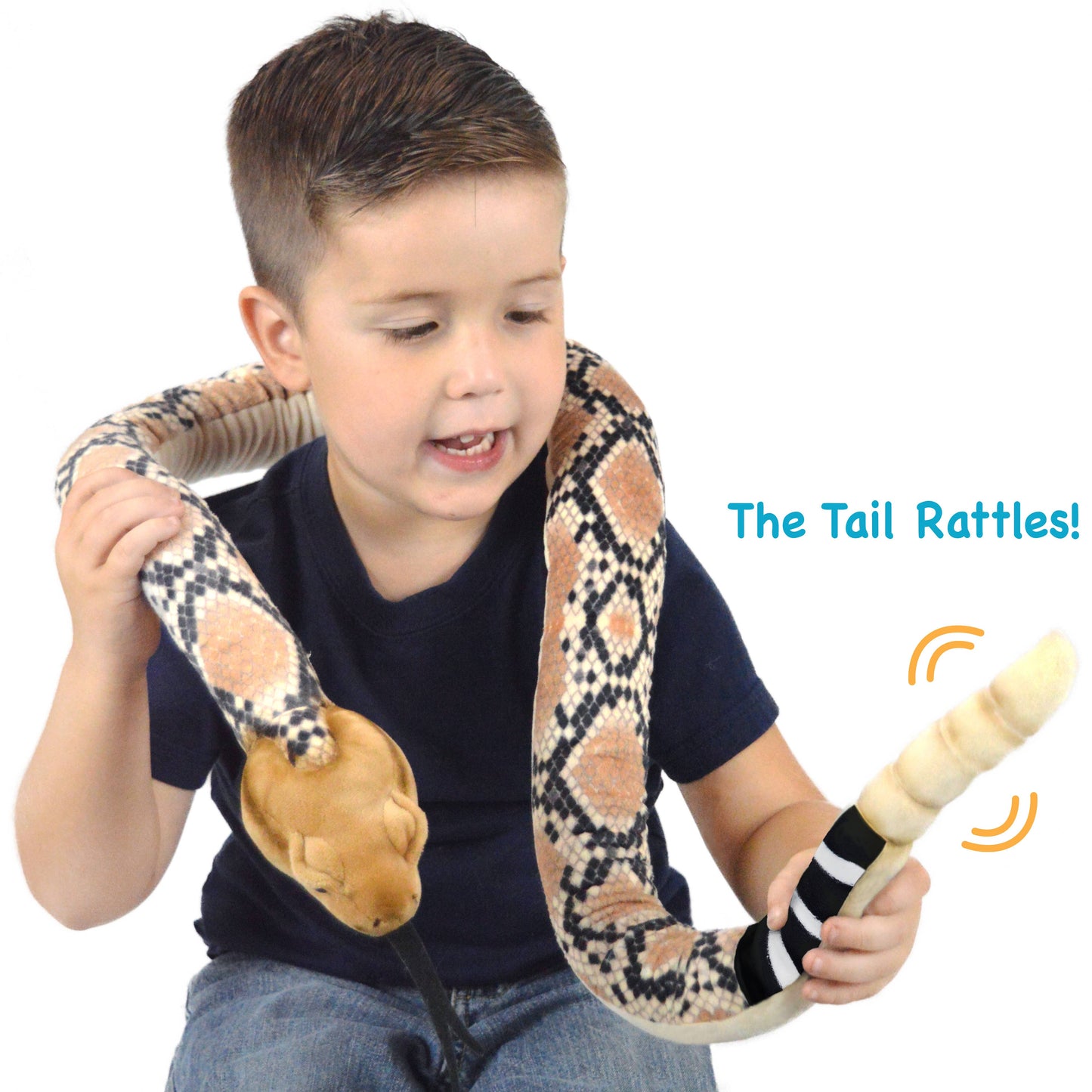 VIAHART Toy Co. - Rambo The Rattlesnake | 4.5 Foot Long Stuffed Animal Plush