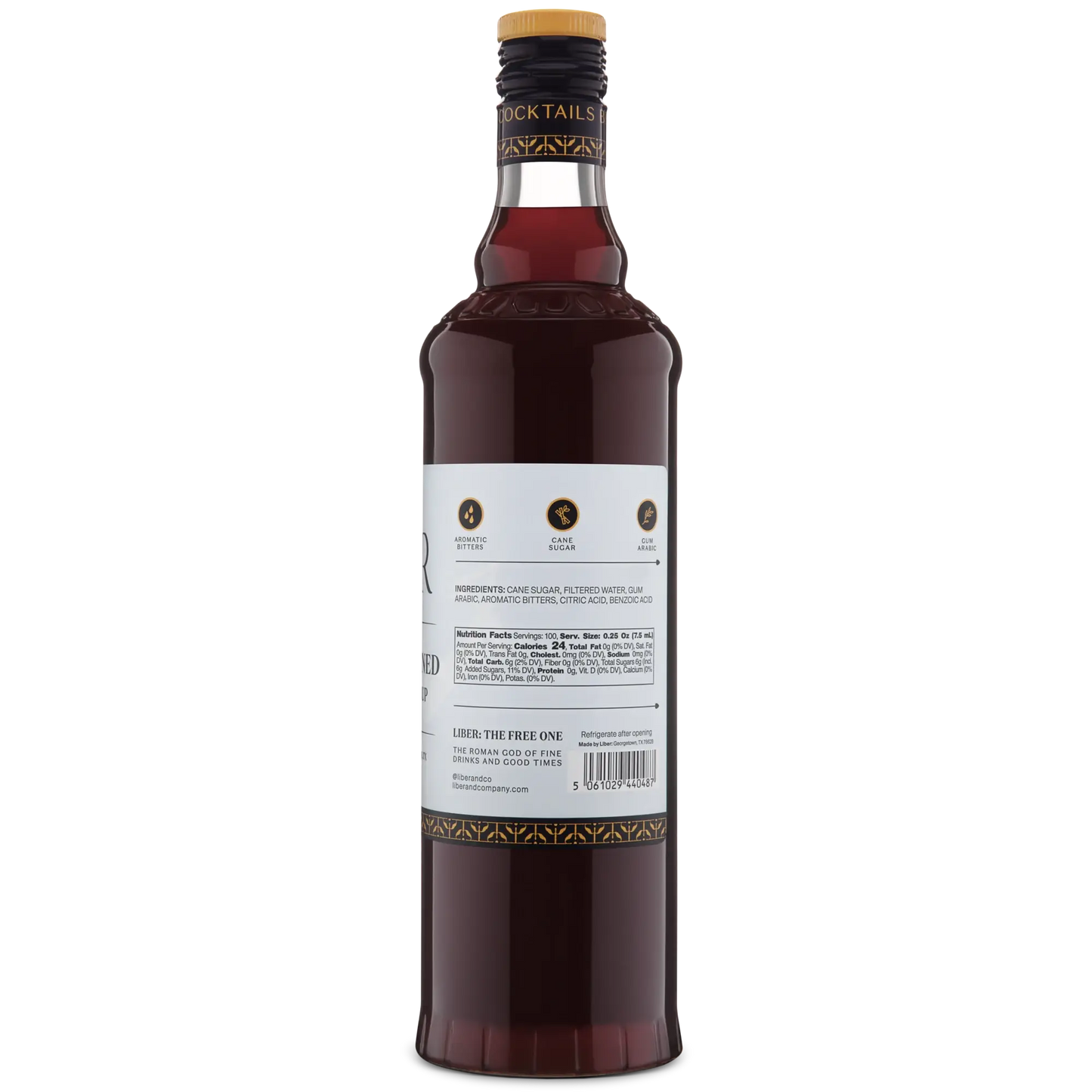 Liber & Co. - Old Fashioned Cocktail Syrup: 375 mL