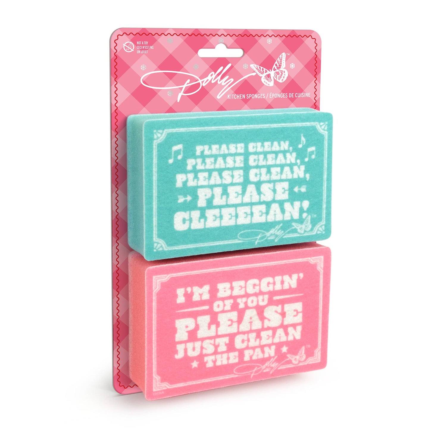 Fred & Friends - Dolly Parton Jolene Kitchen Sponges, Set of 2