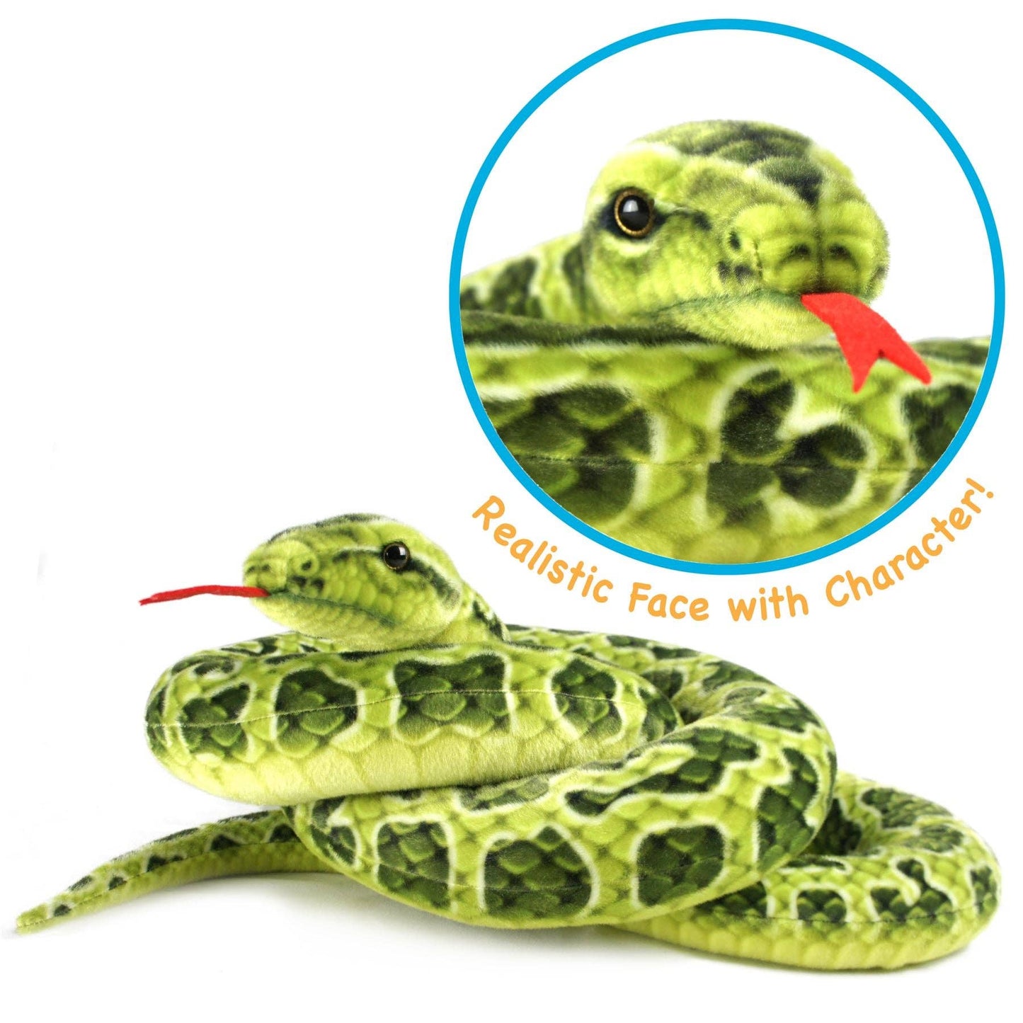 VIAHART Toy Co. - Gustavo The Green Anaconda | 100 Inch Stuffed Animal Plush