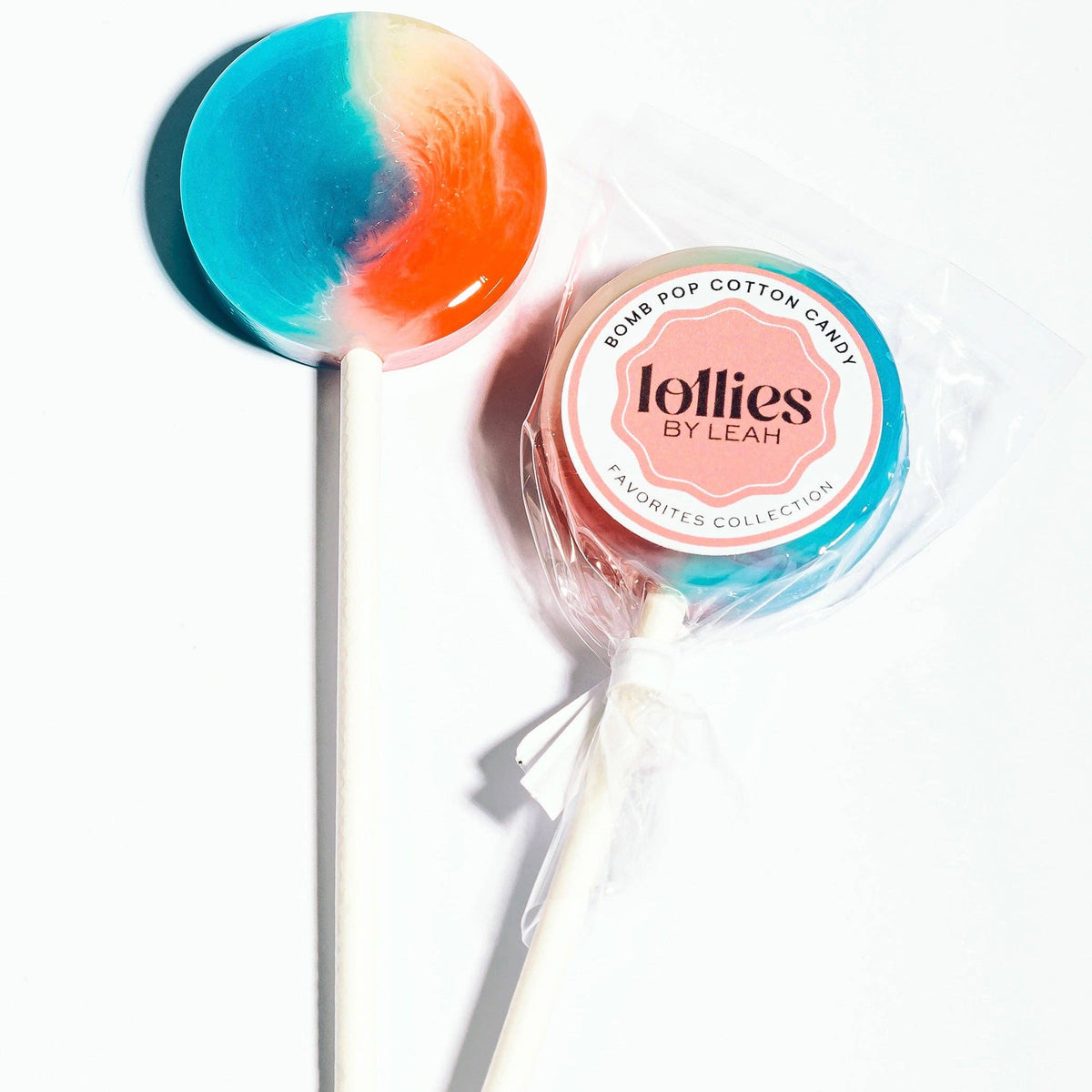 Lollies By Leah - BombPop Cotton Candy Lollipop (Cherry, Blue Razz, Lemonade Cotton Candy)