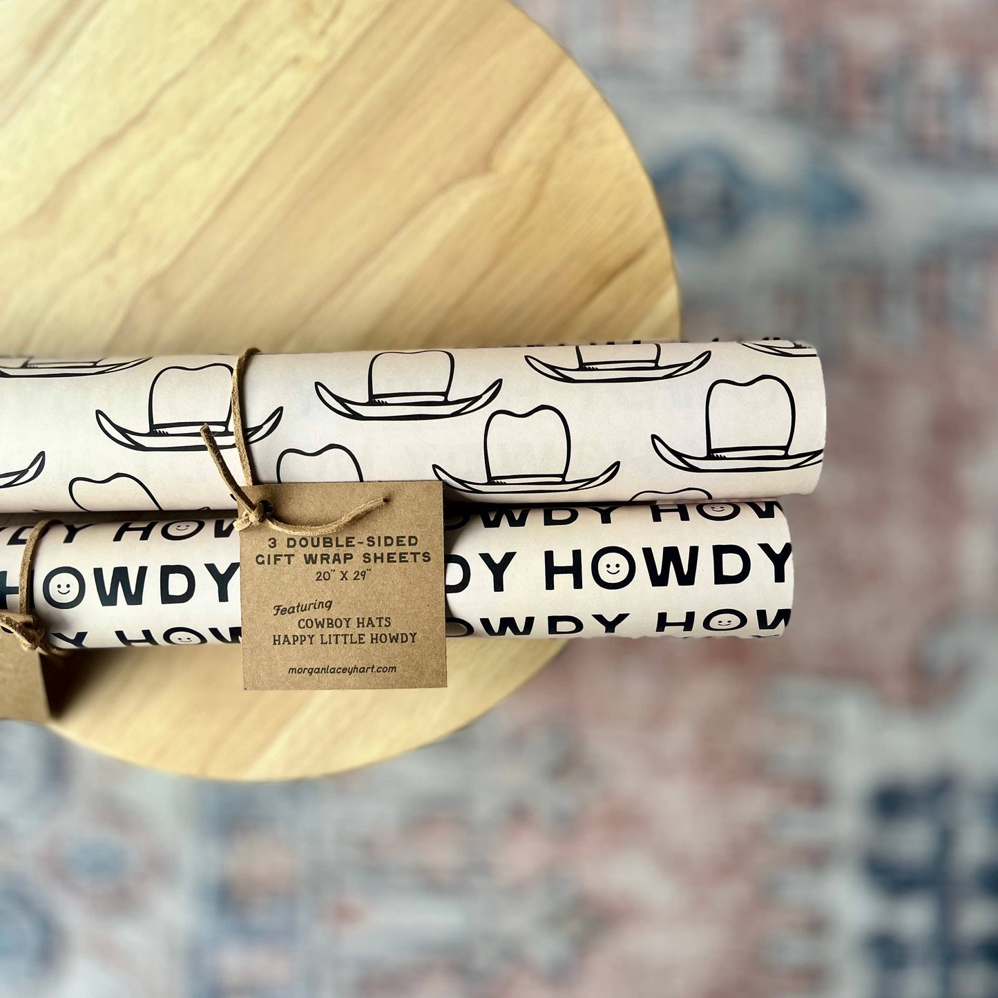 Morgan Lacey Hart - Hats & Howdys Gift Wrap, Double-Sided