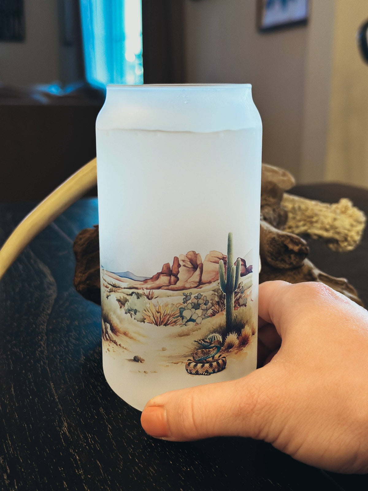 Wilde Nomad - COYOTE & CACTUS CAN GLASS