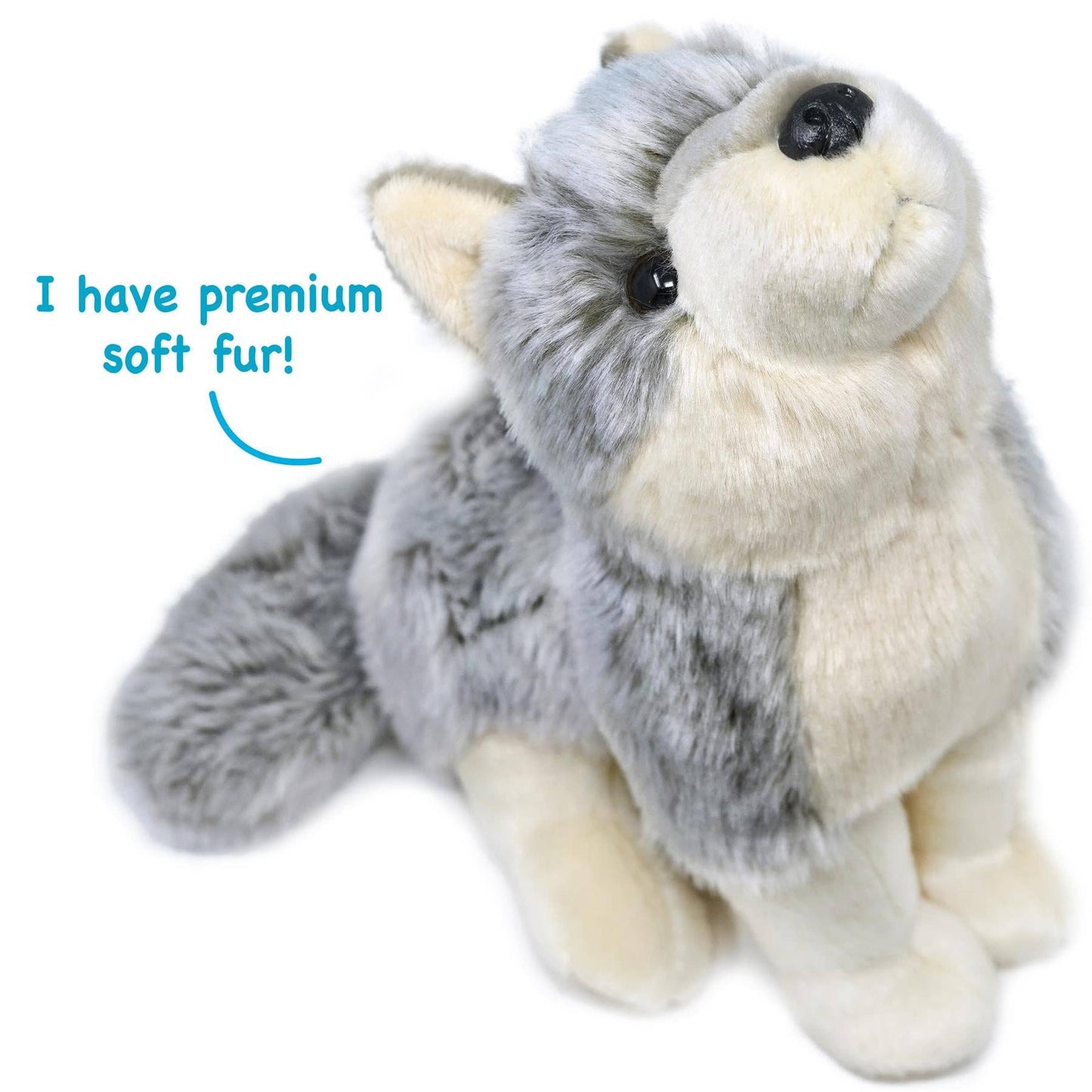 VIAHART Toy Co. - Wolcott the Wolf | 11 Inch Stuffed Animal Plush