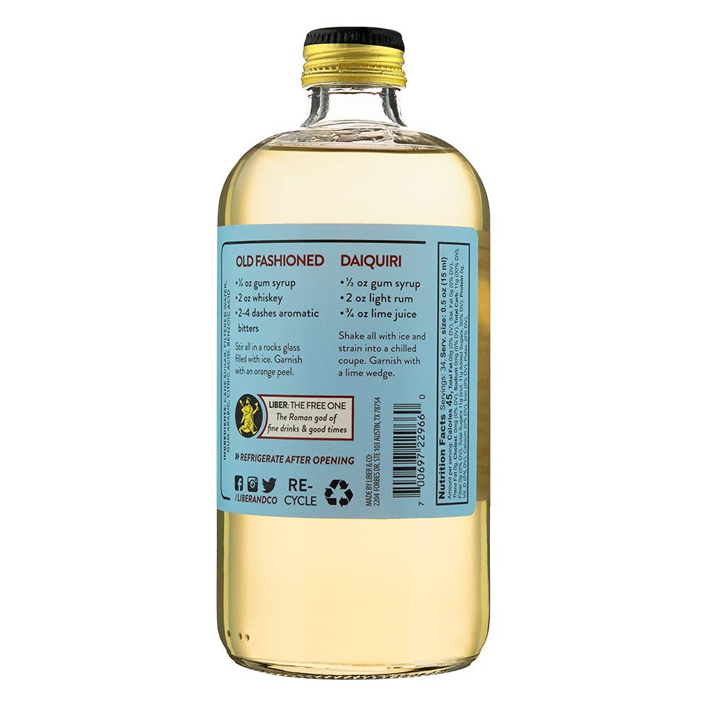 Liber & Co. - Classic Gum Syrup: 375 mL