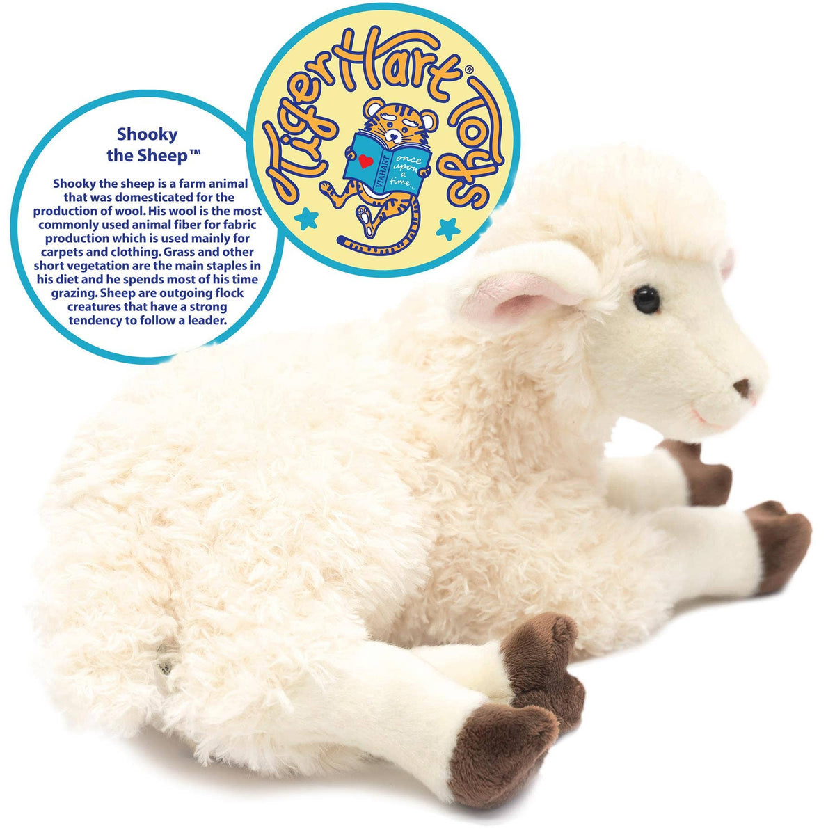 VIAHART Toy Co. - Shooky The Sheep - 13 Inch Stuffed Animal Plush