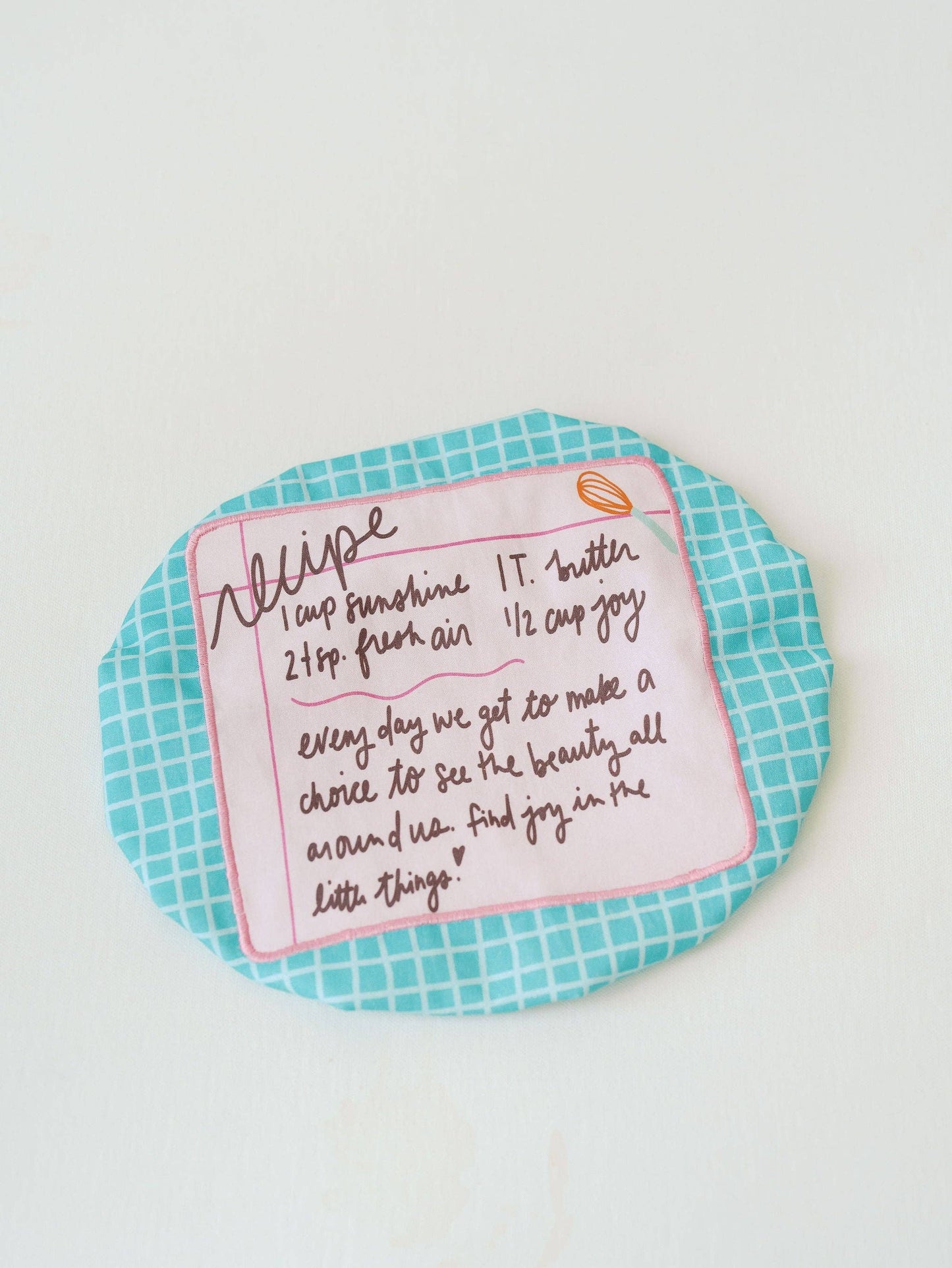 Doe A Deer - Recipe for a Happy Heart 10.5" Bowl Cover | Baking Gift