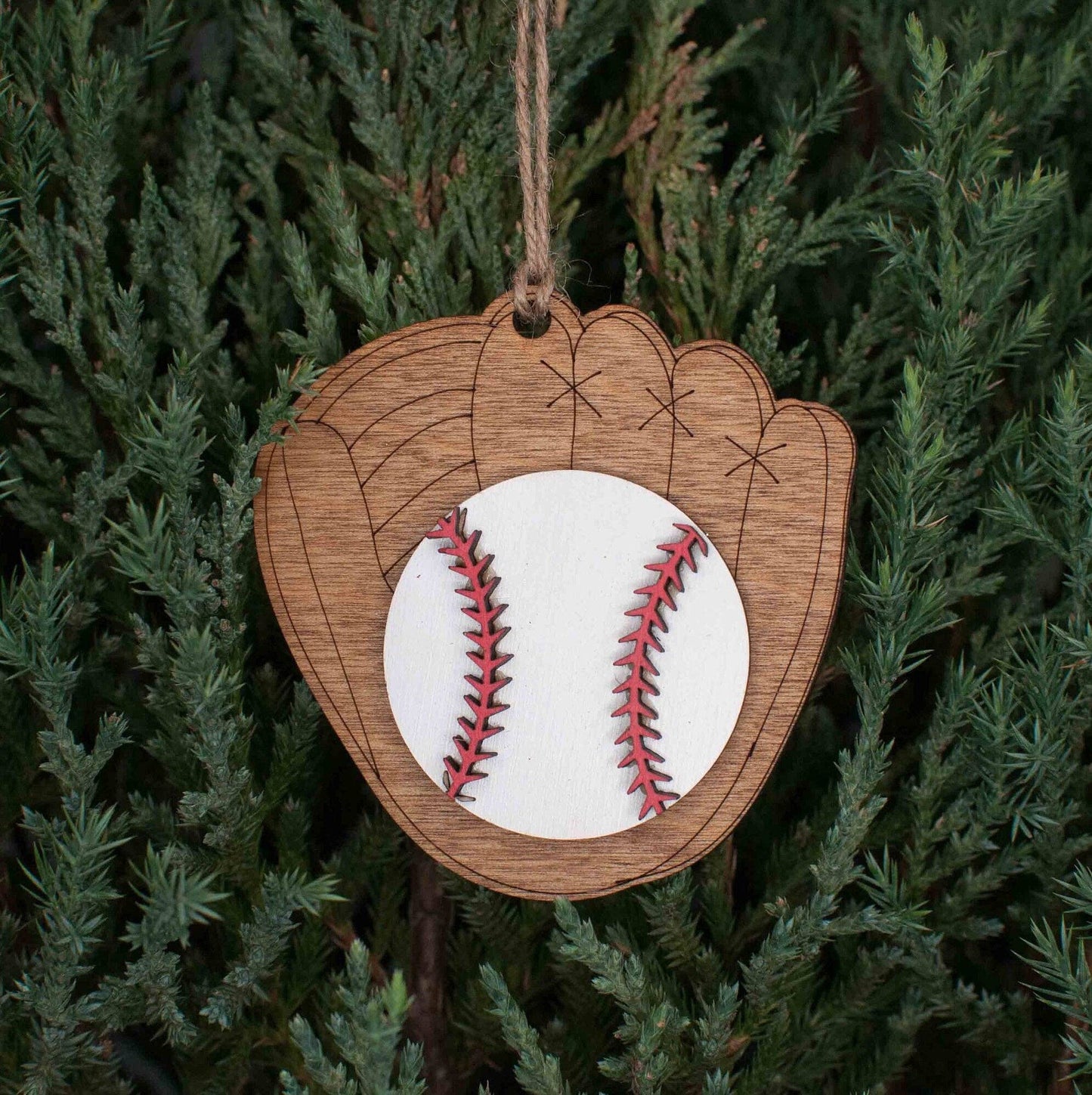 The Little Ornament Shop - Baseball Christmas Ornament, Ball and baseball mitten ornament
