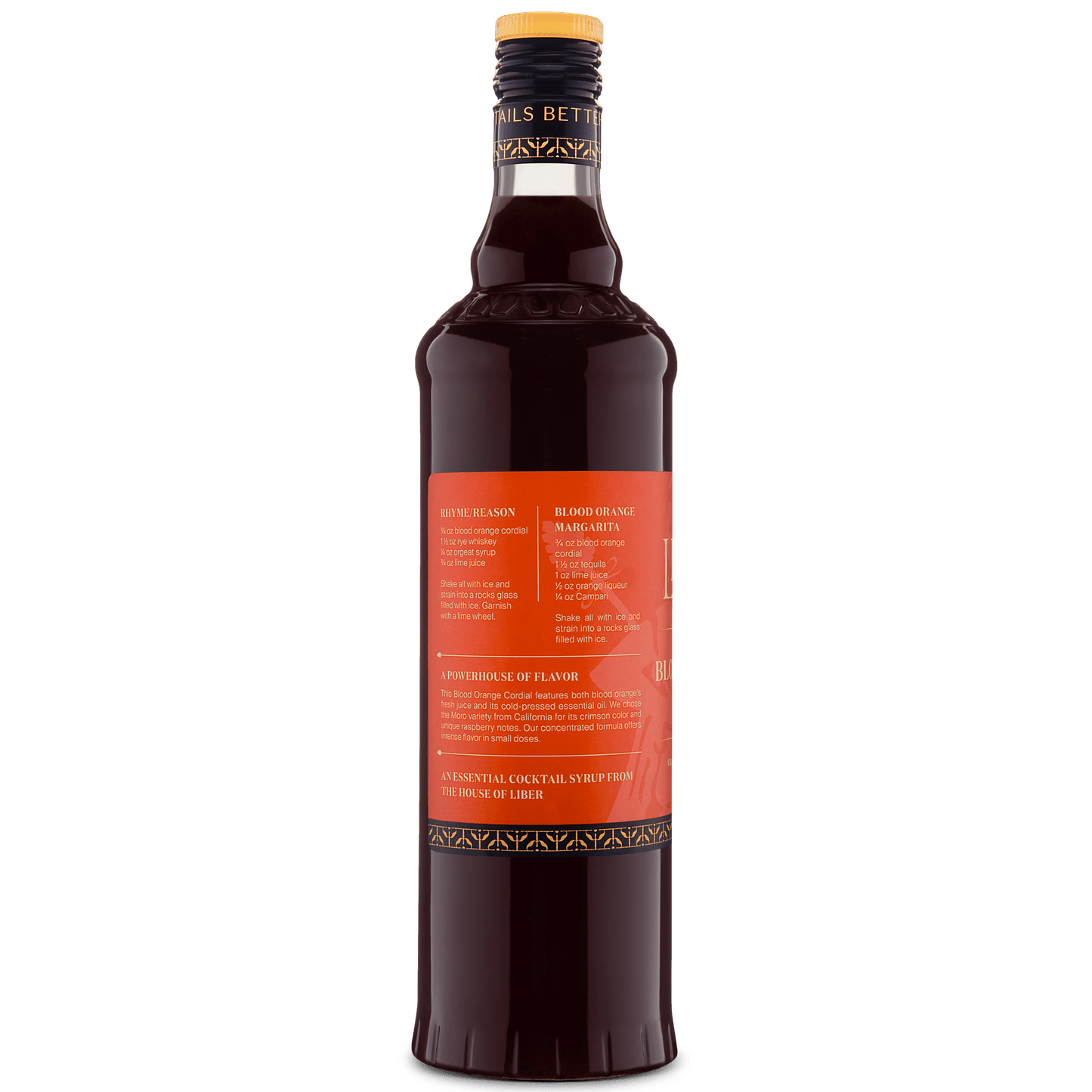 Liber & Co. - Blood Orange Cordial: 375 mL