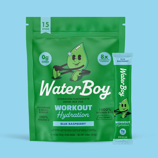 Waterboy - Workout Hydration: Blue raspberry / 15pk