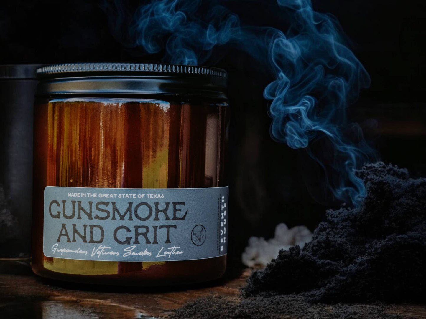 Seventh House Candle - GUNSMOKE & GRIT - Gunpowder & Clove Candle