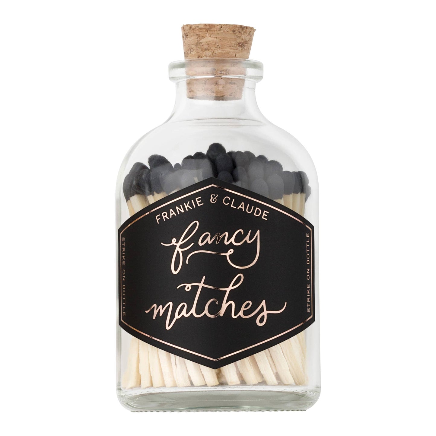 Frankie & Claude - Fancy Matches: Black Small Match Jar