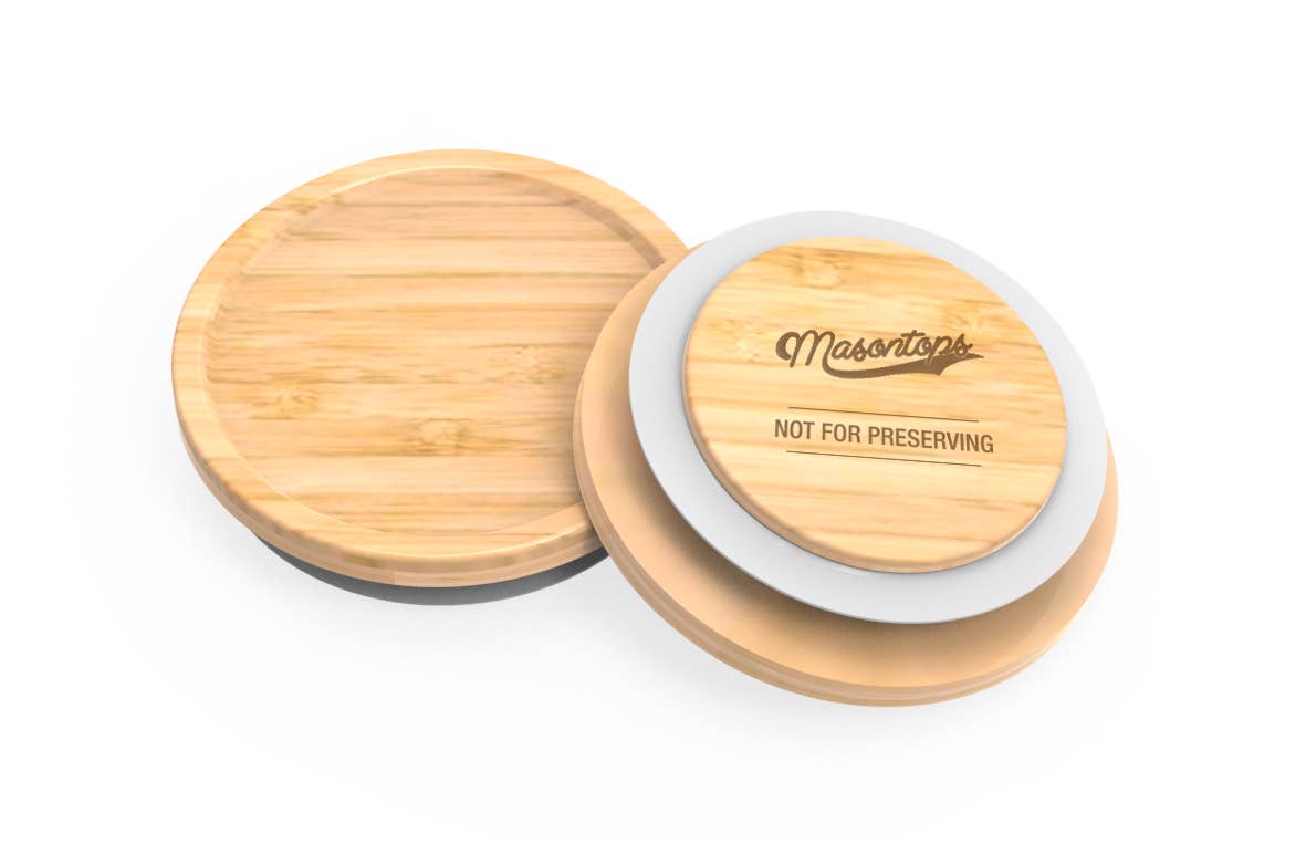 Timber Top Bamboo Mason Jar Storage Lids