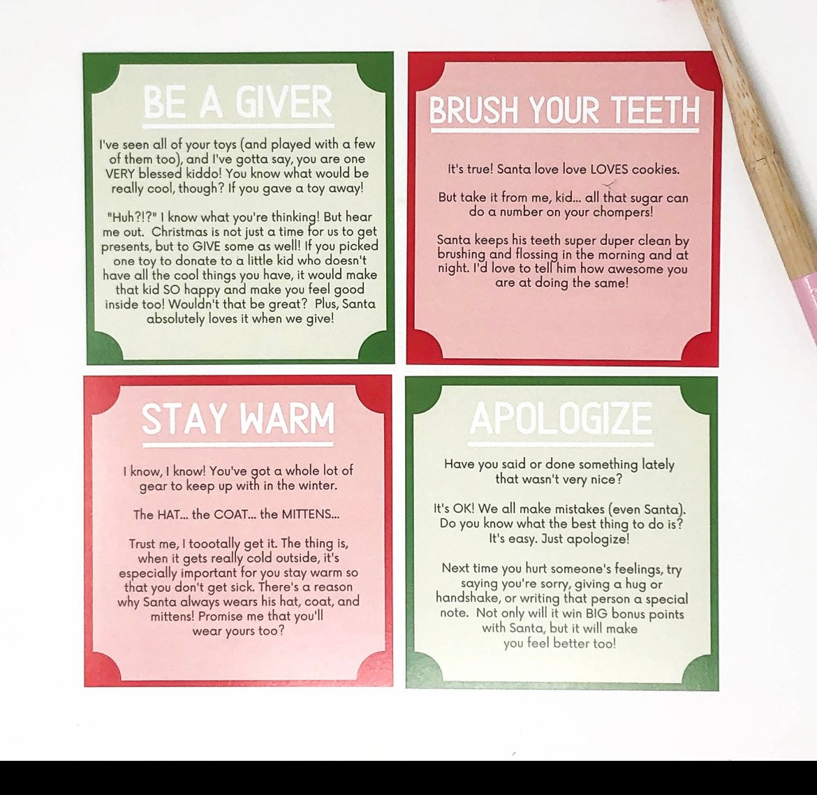 Well Raised Co. - "Elf Advice" Cards