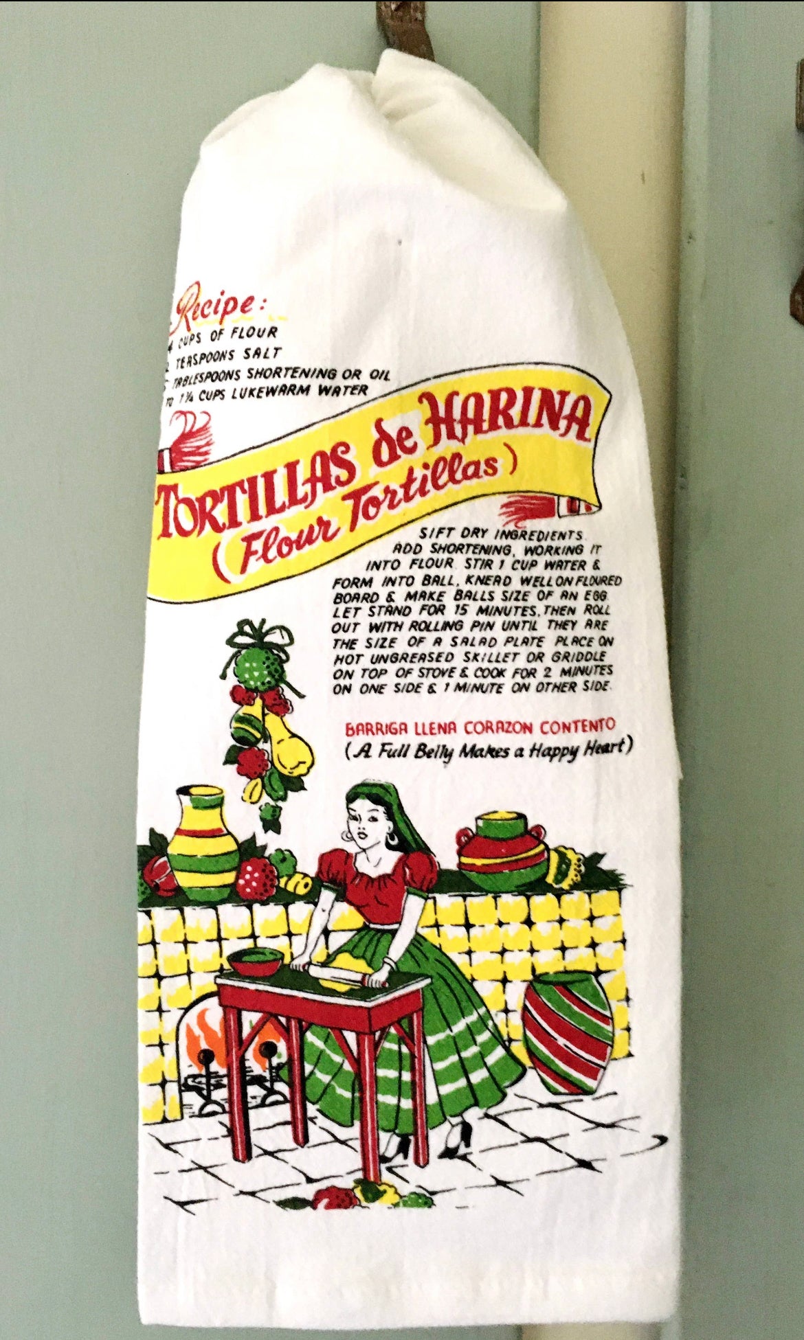 Tortilla Retro Flour Sack Towel