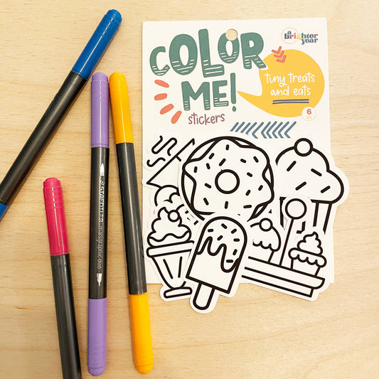 A Brighter Year - Sweets Eats - Color Your Own Stickers