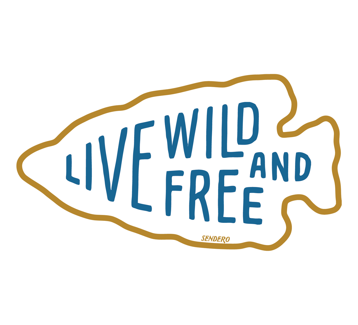 Live Wild and Free Sticker