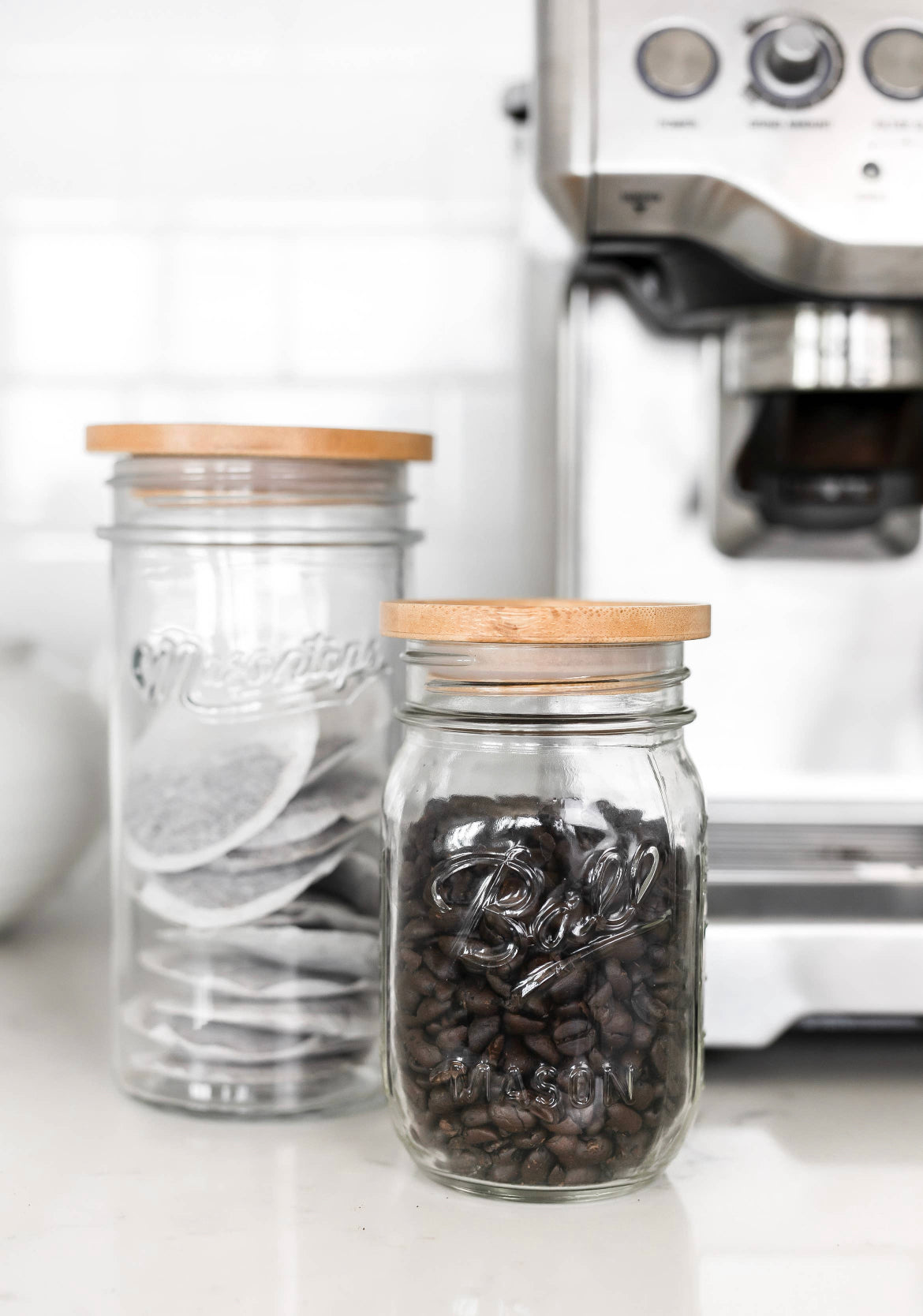 Timber Top Bamboo Mason Jar Storage Lids