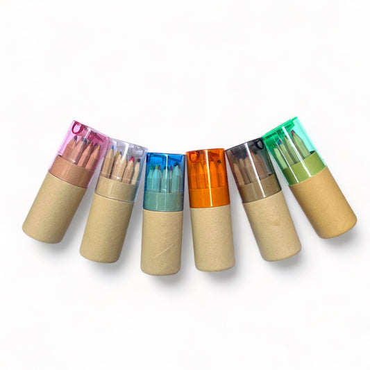 A Brighter Year - Mini Travel Colored Pencils with Built In Sharpener: Variety Pack